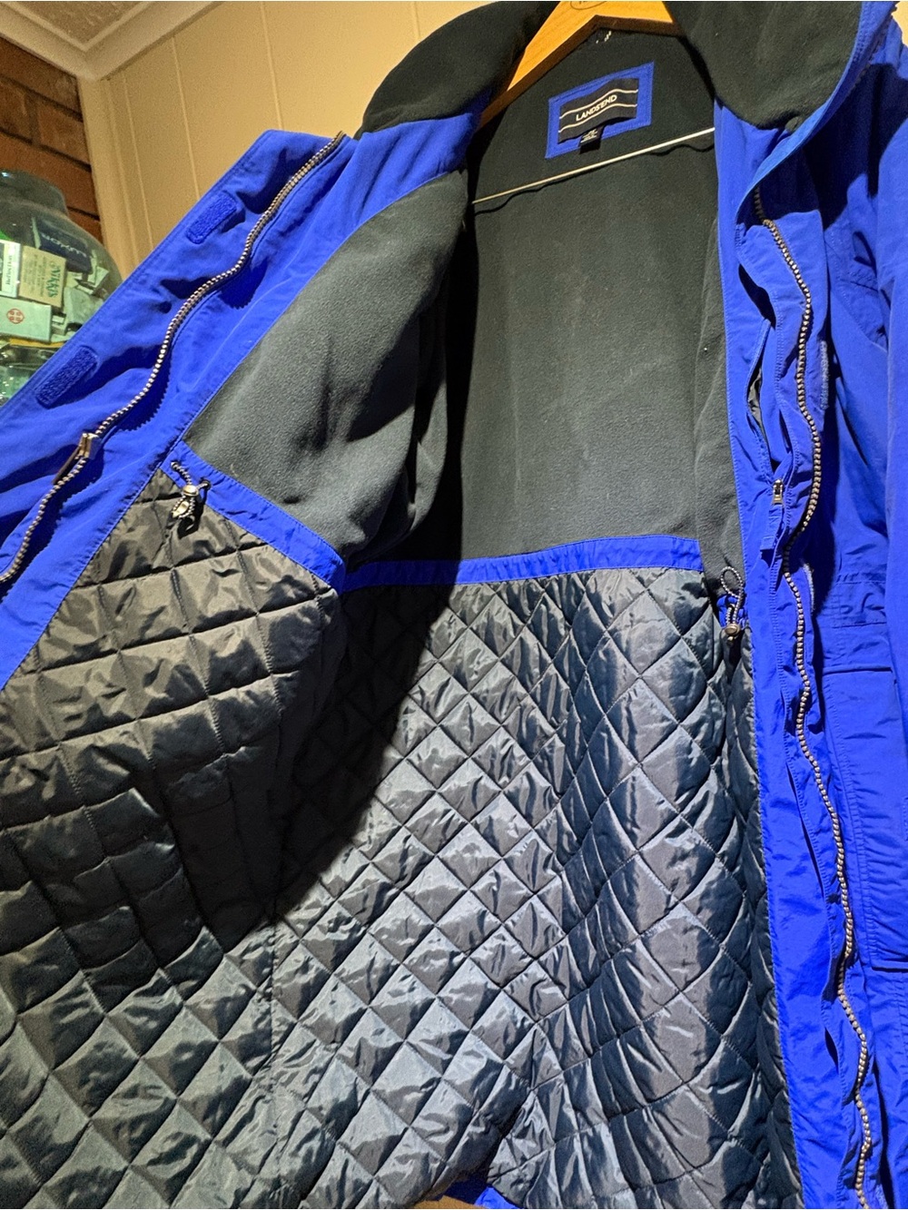 Lands End bright blue heavy winter coat shin length 3X